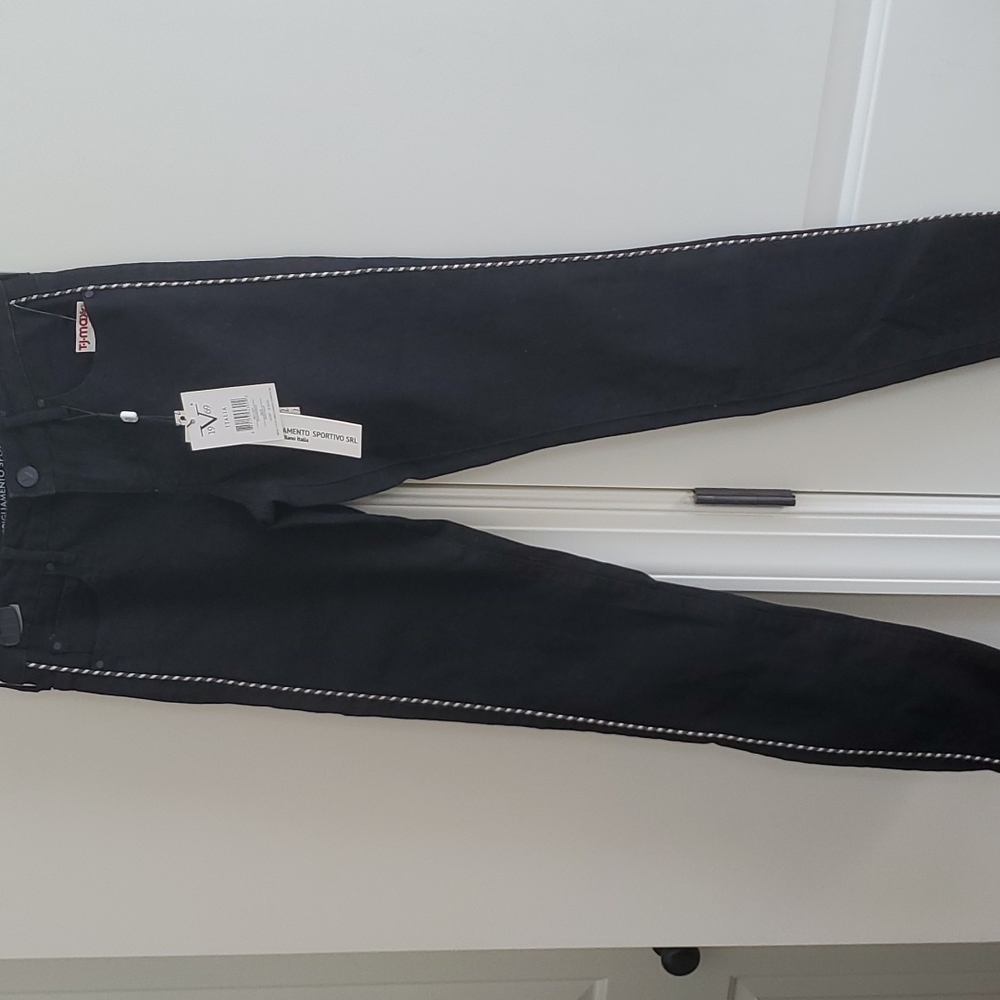 nwt women's black Versace 19v69 italia abbigliamento Milano jeans sz 0/25